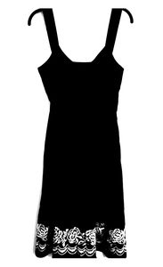 Ann Taylor Loft Black Embroidered Dress  8 NWOT
